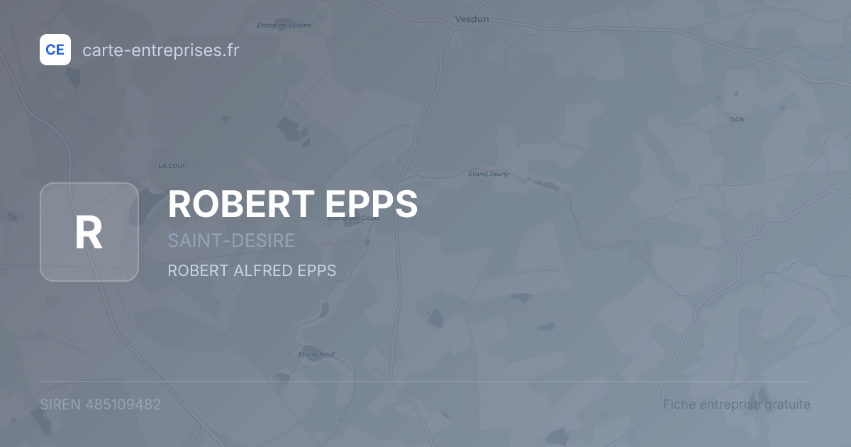 ROBERT EPPS — 485109482 — fiche entreprise