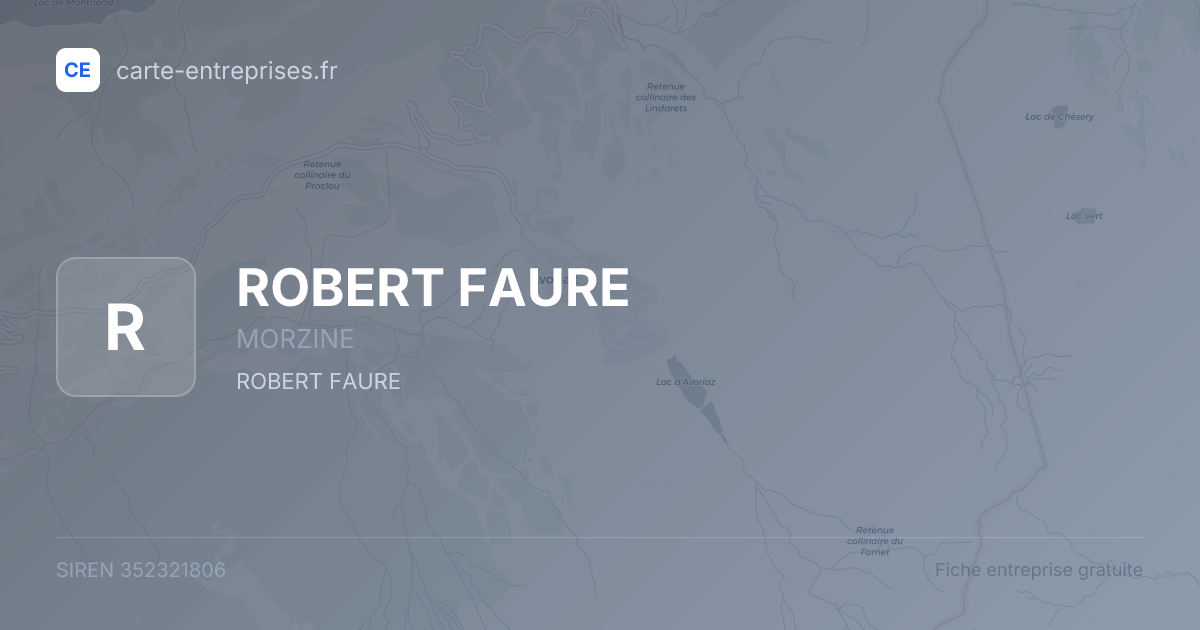 ROBERT FAURE — 352321806 — fiche entreprise