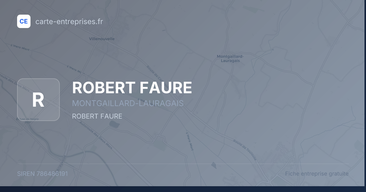 ROBERT FAURE — 786486191 — fiche entreprise