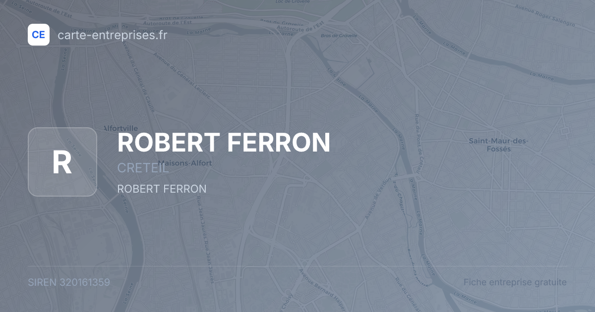 ROBERT FERRON — 320161359 — fiche entreprise