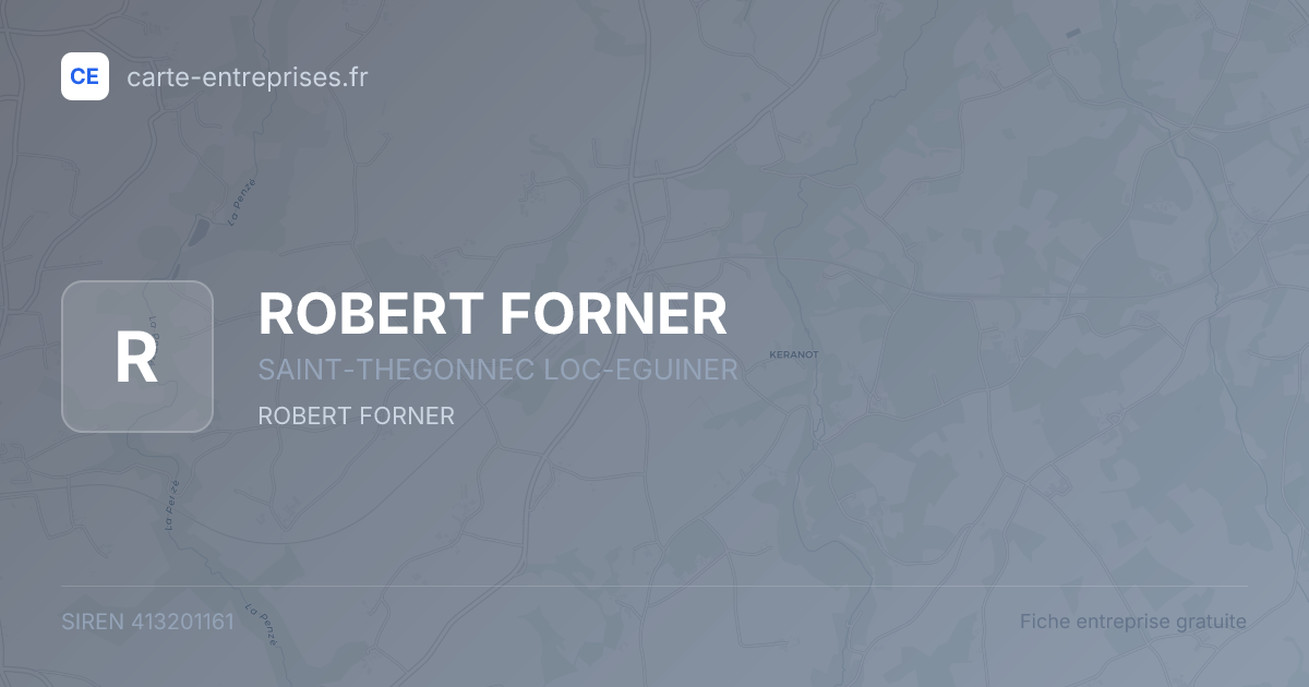 ROBERT FORNER — 413201161 — fiche entreprise