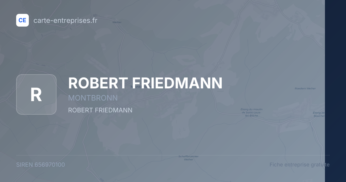 ROBERT FRIEDMANN — 656970100 — fiche entreprise
