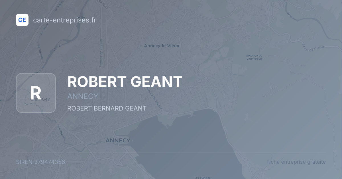 ROBERT GEANT — 379474356 — fiche entreprise