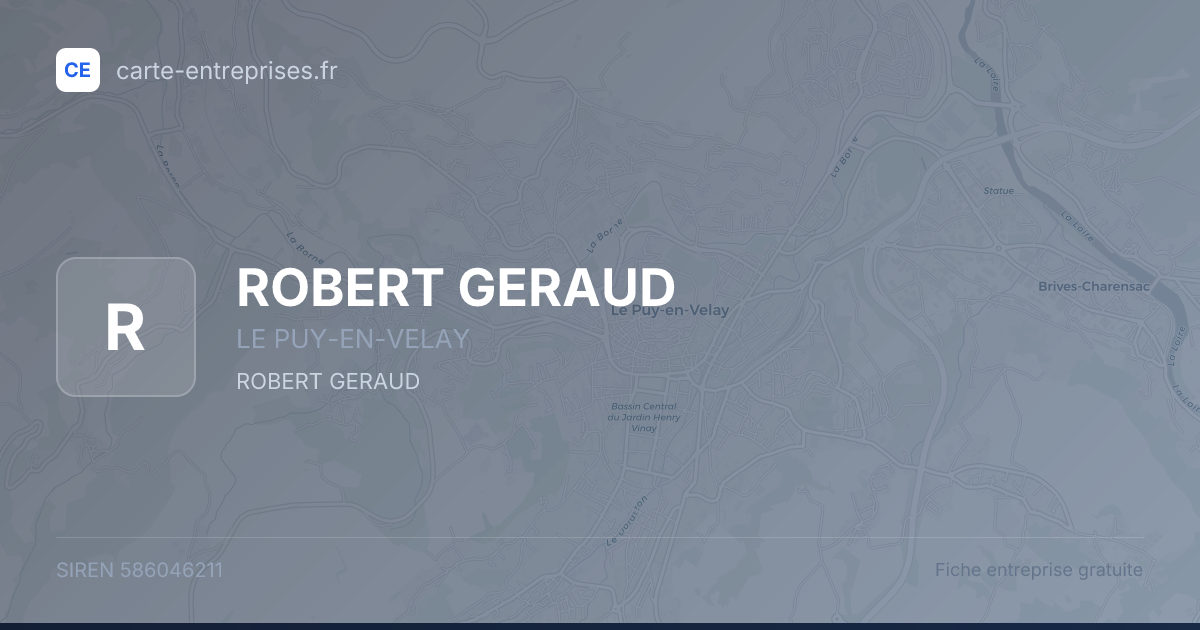 ROBERT GERAUD — 586046211 — fiche entreprise