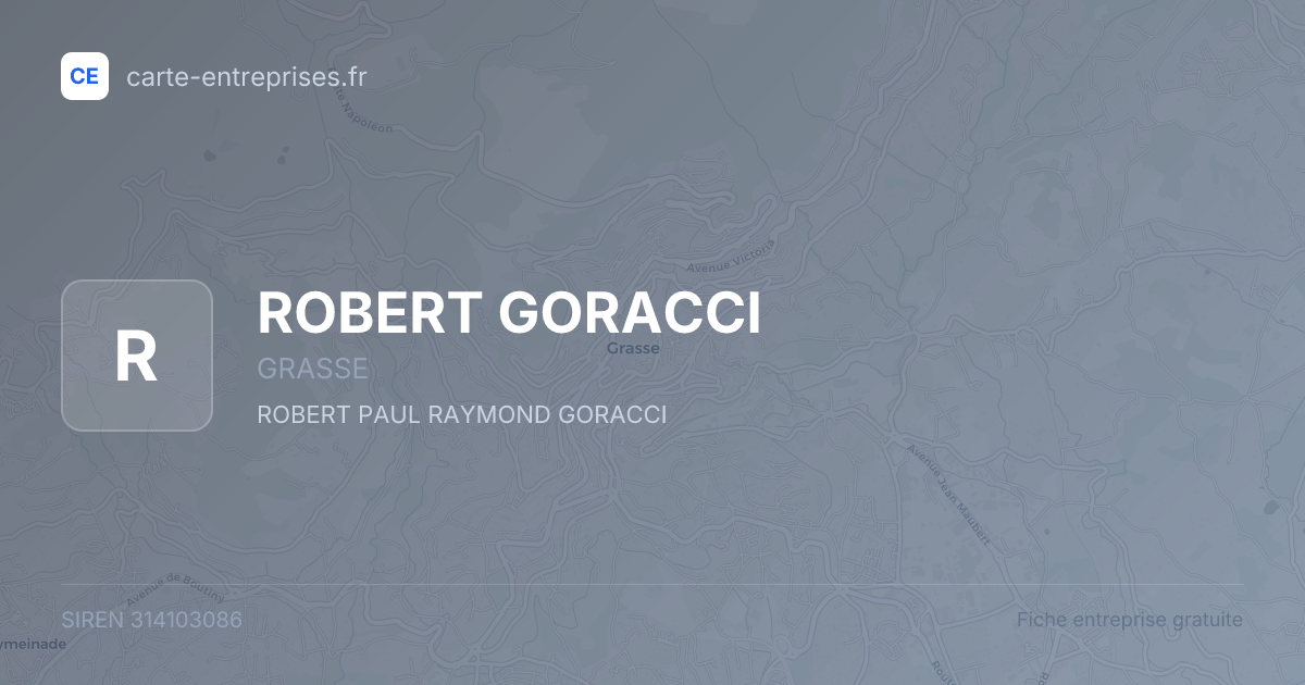 ROBERT GORACCI — 314103086 — fiche entreprise