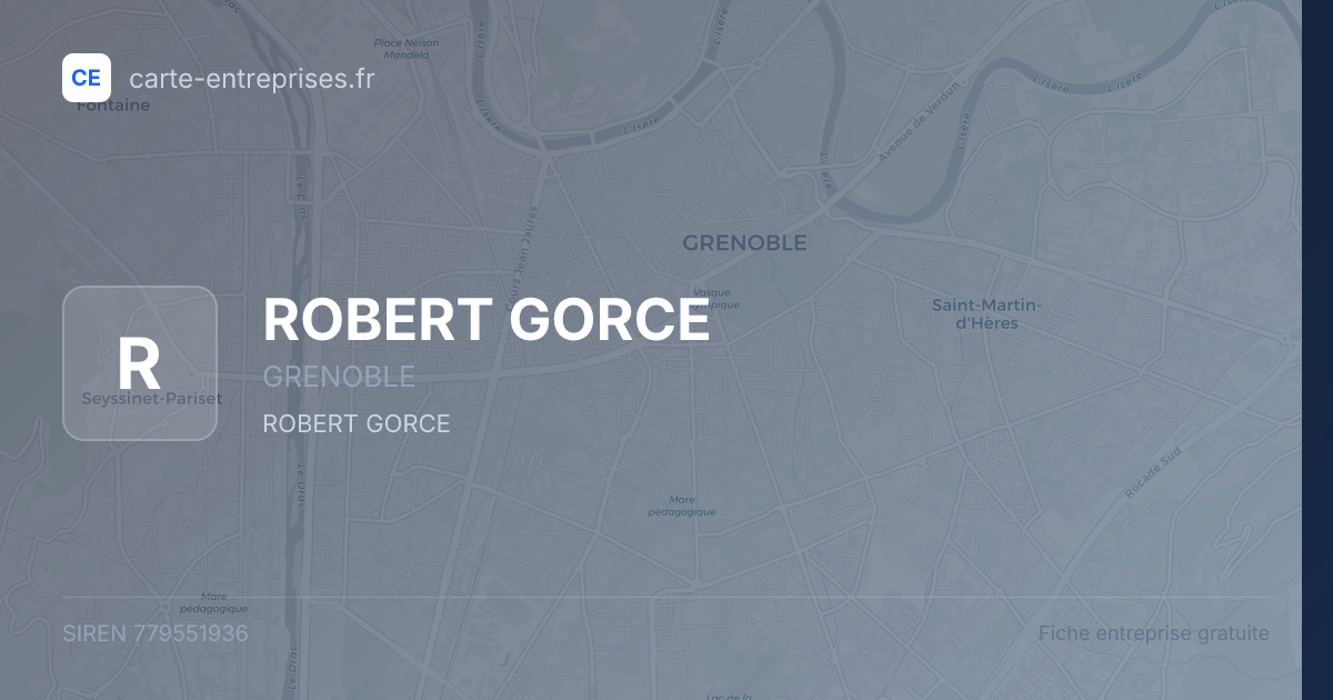 ROBERT GORCE — 779551936 — fiche entreprise