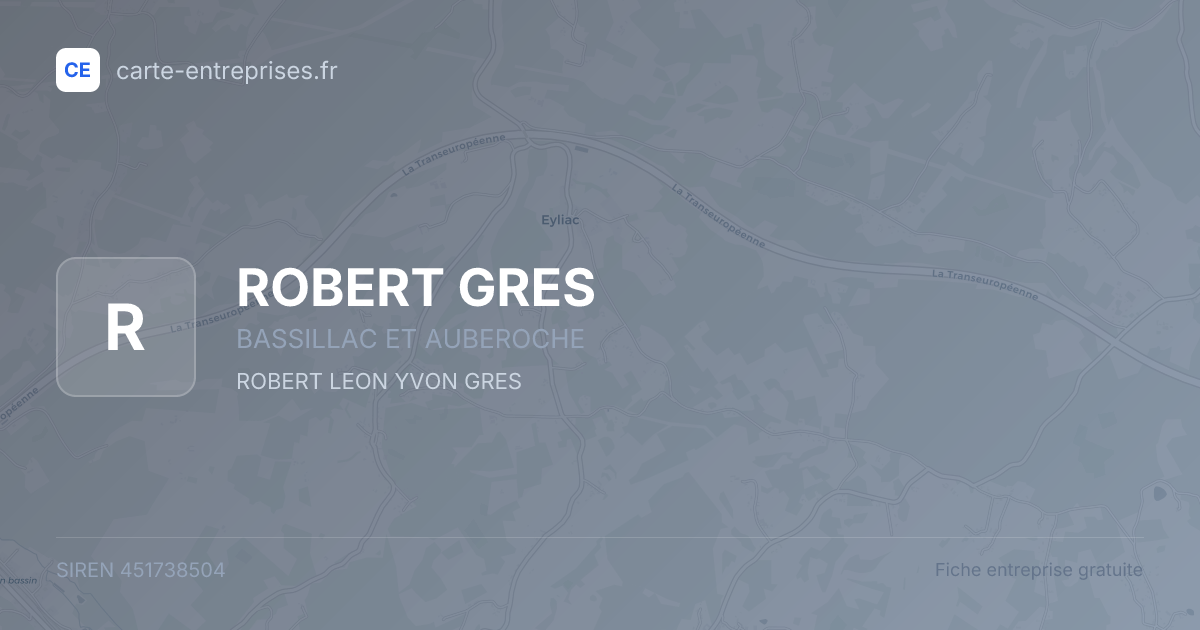 ROBERT GRES — 451738504 — fiche entreprise