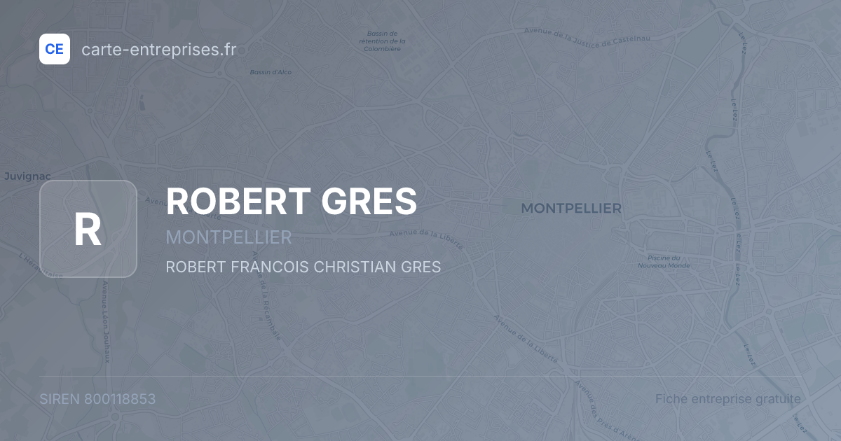 ROBERT GRES — 800118853 — fiche entreprise