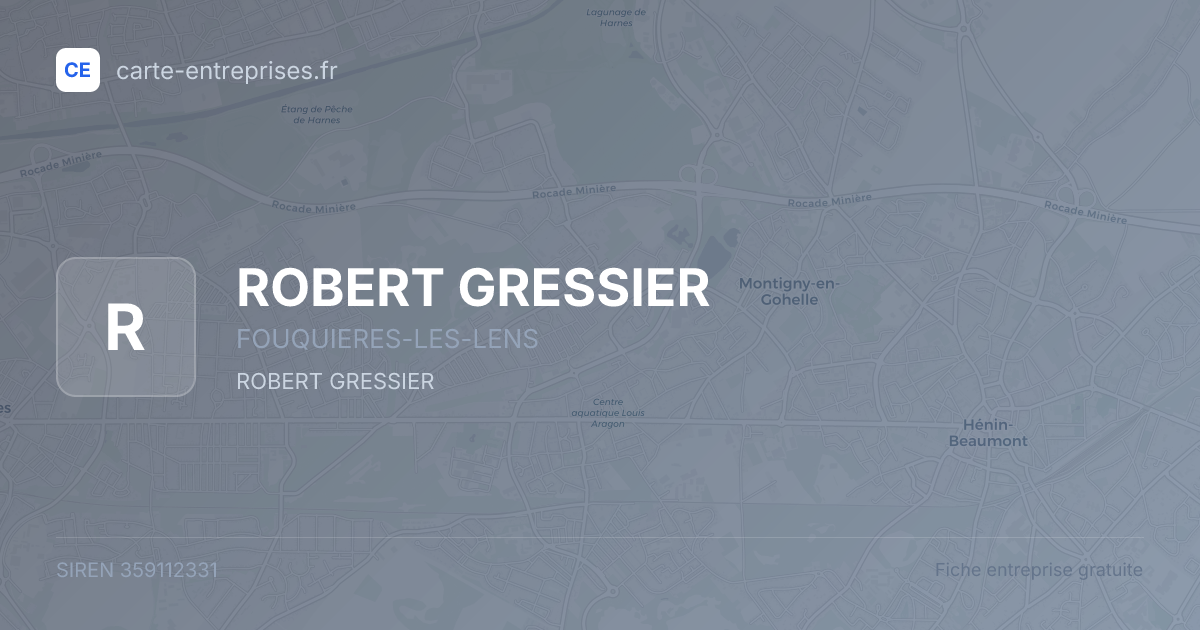 ROBERT GRESSIER — 359112331 — fiche entreprise