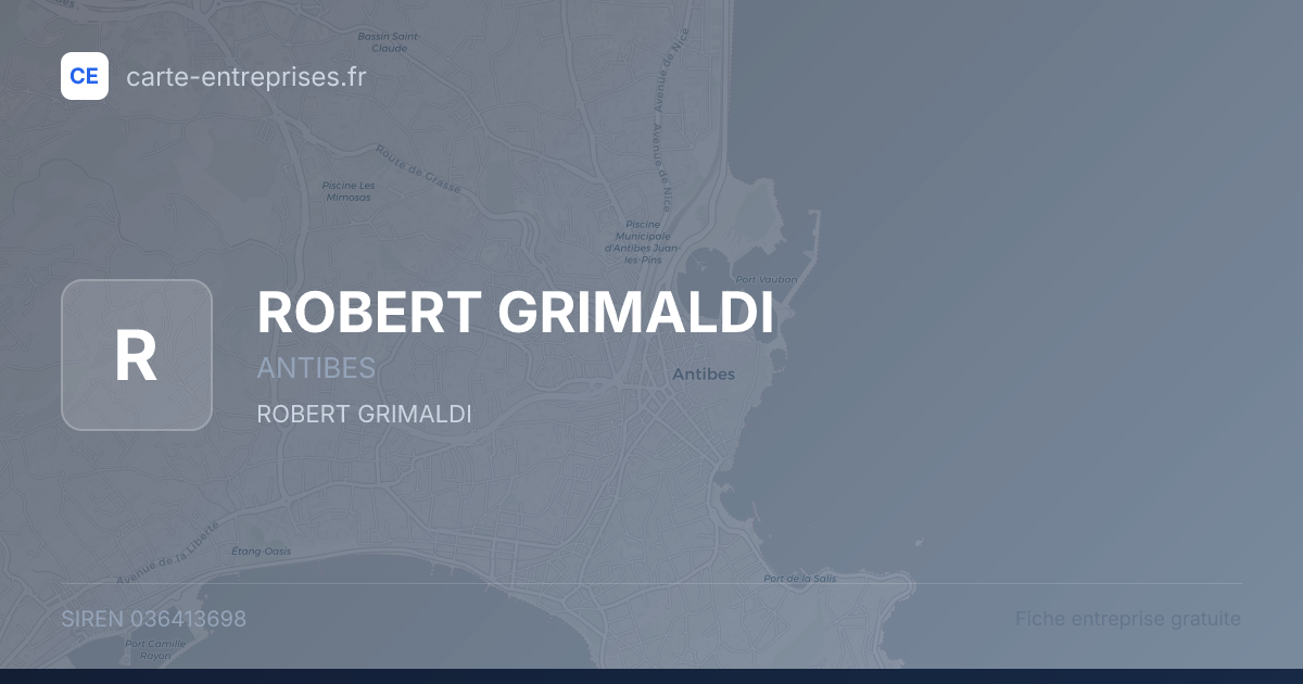 ROBERT GRIMALDI — 036413698 — fiche entreprise