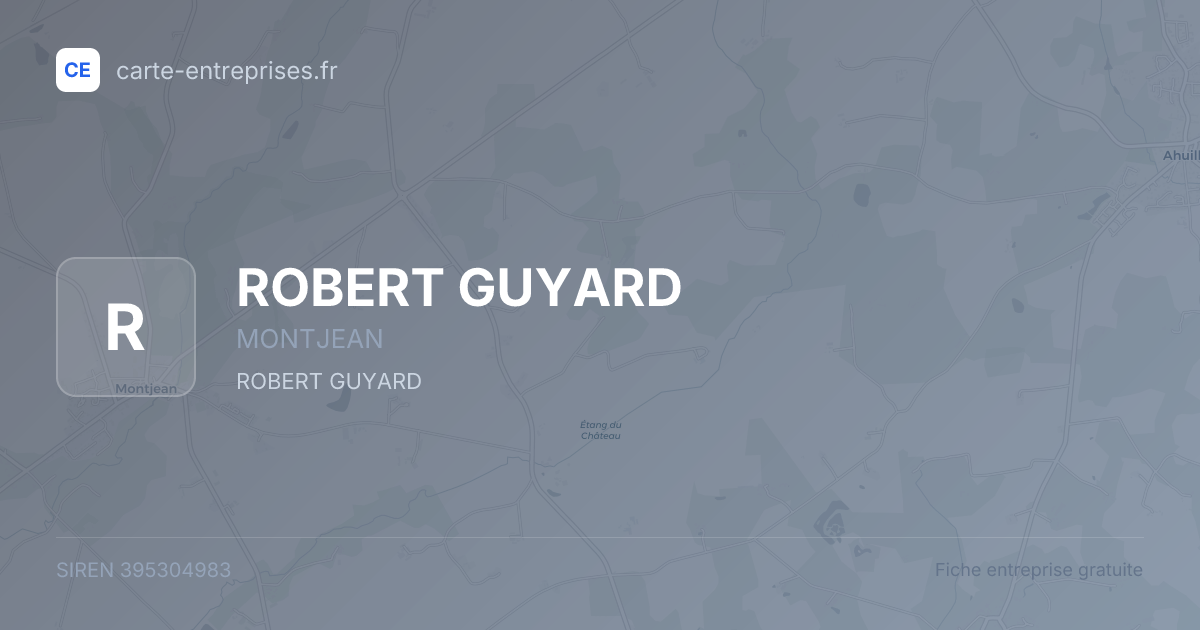 ROBERT GUYARD — 395304983 — fiche entreprise
