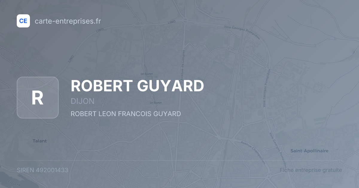 ROBERT GUYARD — 492001433 — fiche entreprise