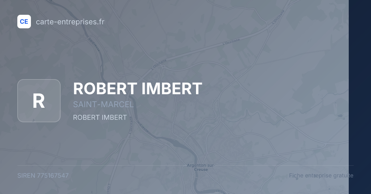 ROBERT IMBERT — 775167547 — fiche entreprise