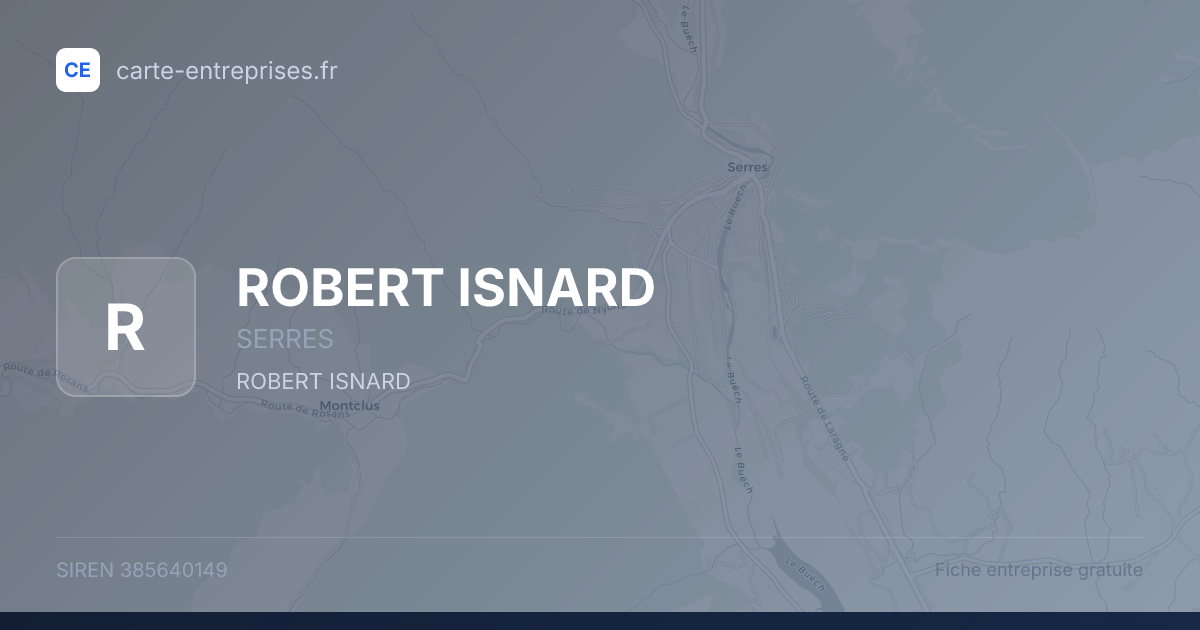 ROBERT ISNARD — 385640149 — fiche entreprise