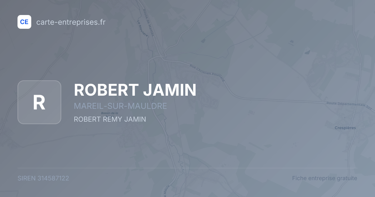 ROBERT JAMIN — 314587122 — fiche entreprise