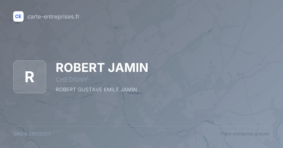 ROBERT JAMIN — 319291217 — fiche entreprise