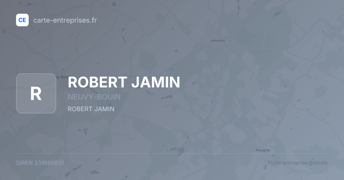 ROBERT JAMIN — 331686931 — fiche entreprise