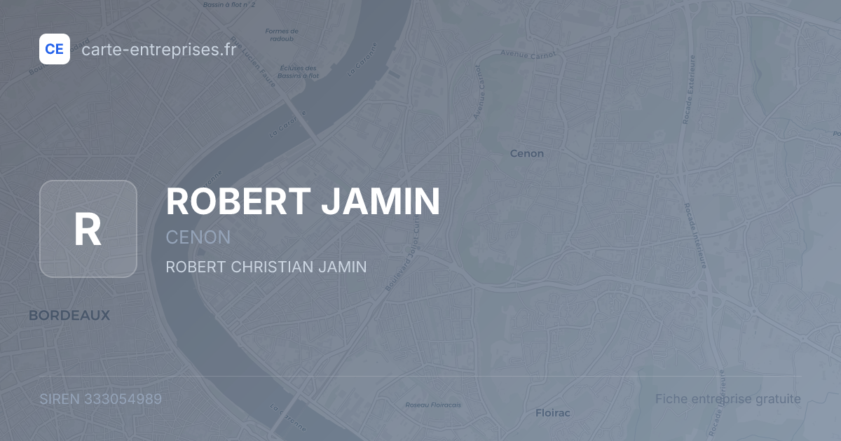ROBERT JAMIN — 333054989 — fiche entreprise