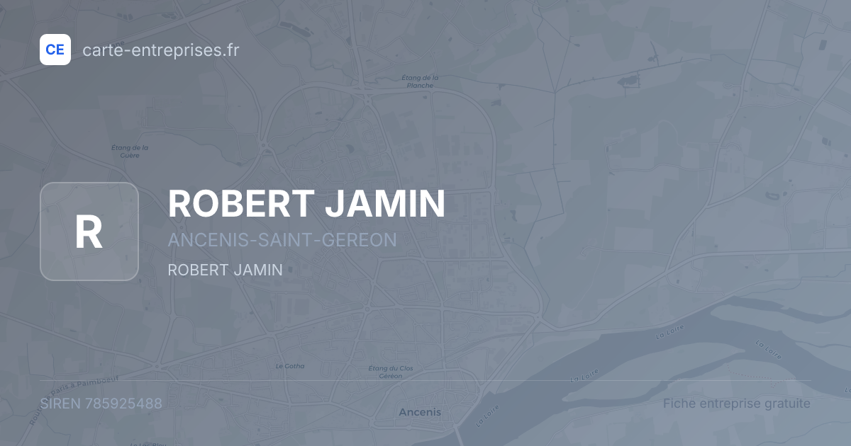 ROBERT JAMIN — 785925488 — fiche entreprise