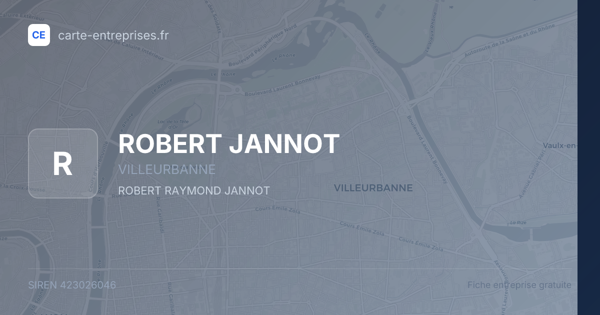 ROBERT JANNOT — 423026046 — fiche entreprise