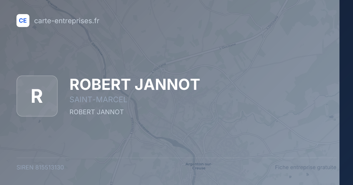 ROBERT JANNOT — 815513130 — fiche entreprise