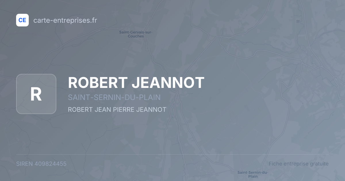 ROBERT JEANNOT — 409824455 — fiche entreprise