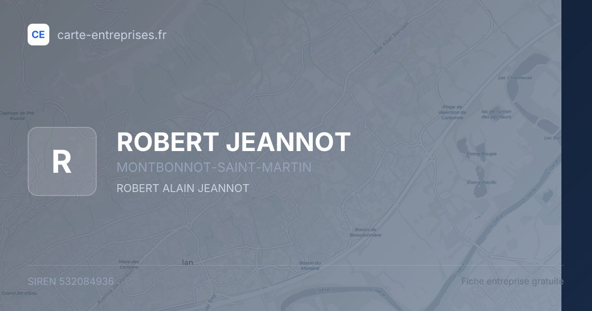 ROBERT JEANNOT — 532084936 — fiche entreprise