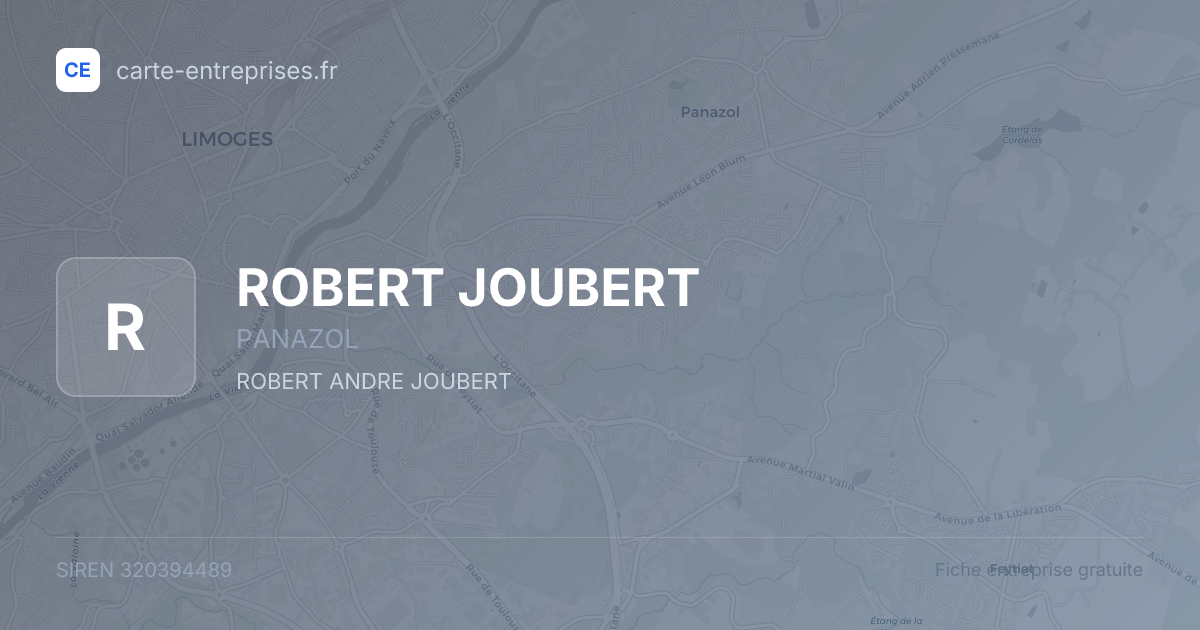 ROBERT JOUBERT — 320394489 — fiche entreprise