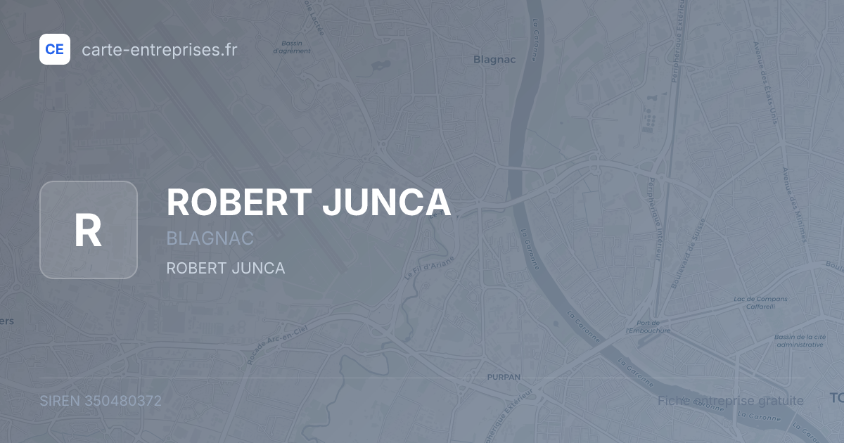 ROBERT JUNCA — 350480372 — fiche entreprise