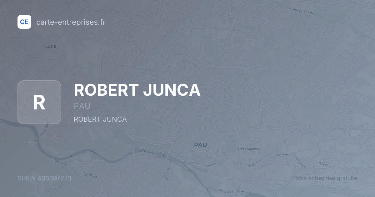 ROBERT JUNCA — 433697273 — fiche entreprise