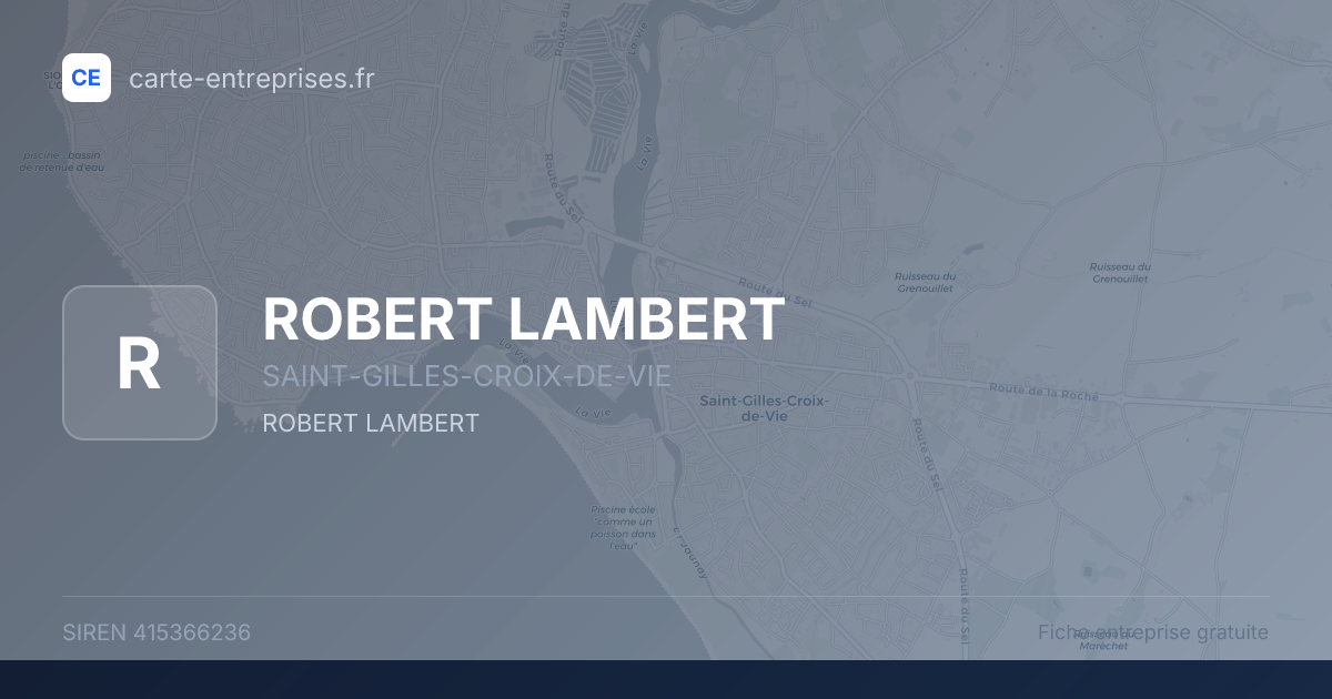 ROBERT LAMBERT — 415366236 — fiche entreprise
