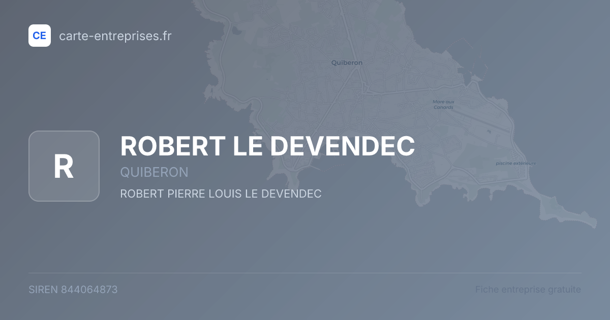 ROBERT LE DEVENDEC — 844064873 — fiche entreprise