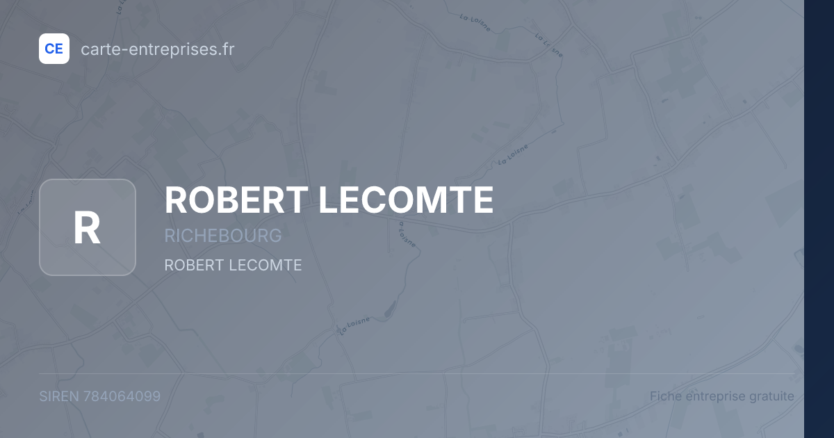 ROBERT LECOMTE — 784064099 — fiche entreprise