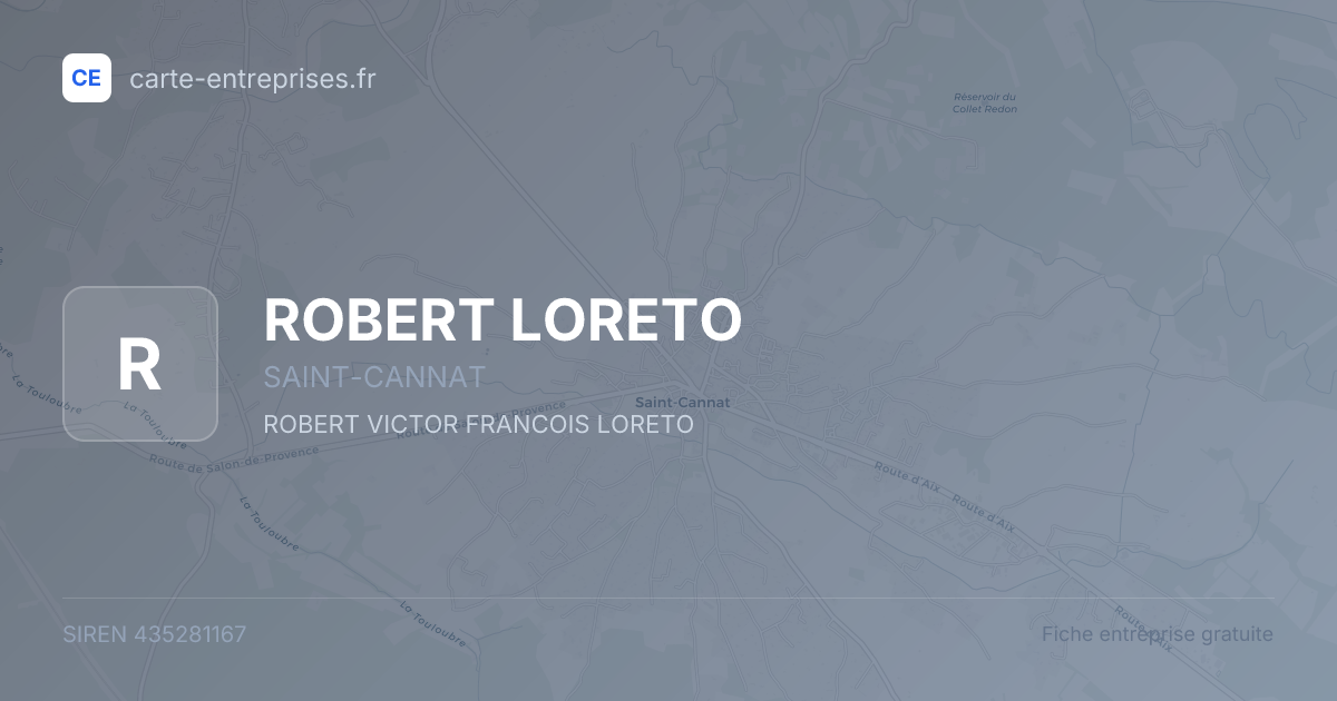 ROBERT LORETO — 435281167 — fiche entreprise