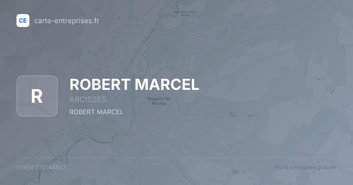 ROBERT MARCEL — 775144652 — fiche entreprise