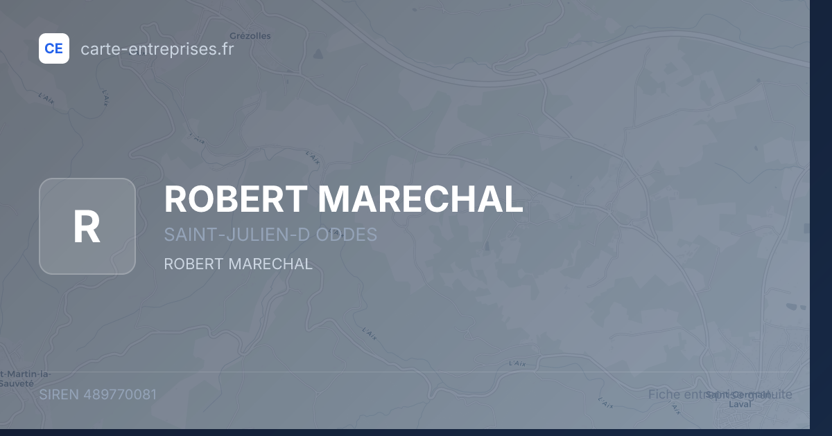 ROBERT MARECHAL — 489770081 — fiche entreprise