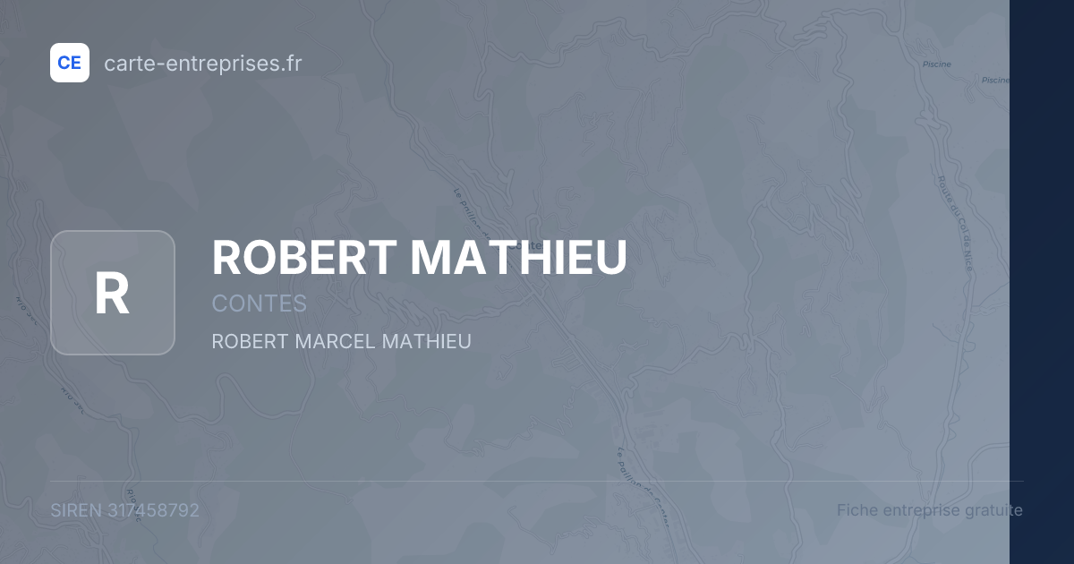 ROBERT MATHIEU — 317458792 — fiche entreprise