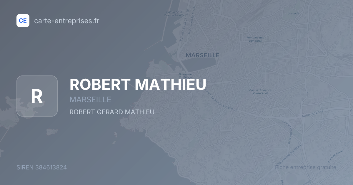 ROBERT MATHIEU — 384613824 — fiche entreprise