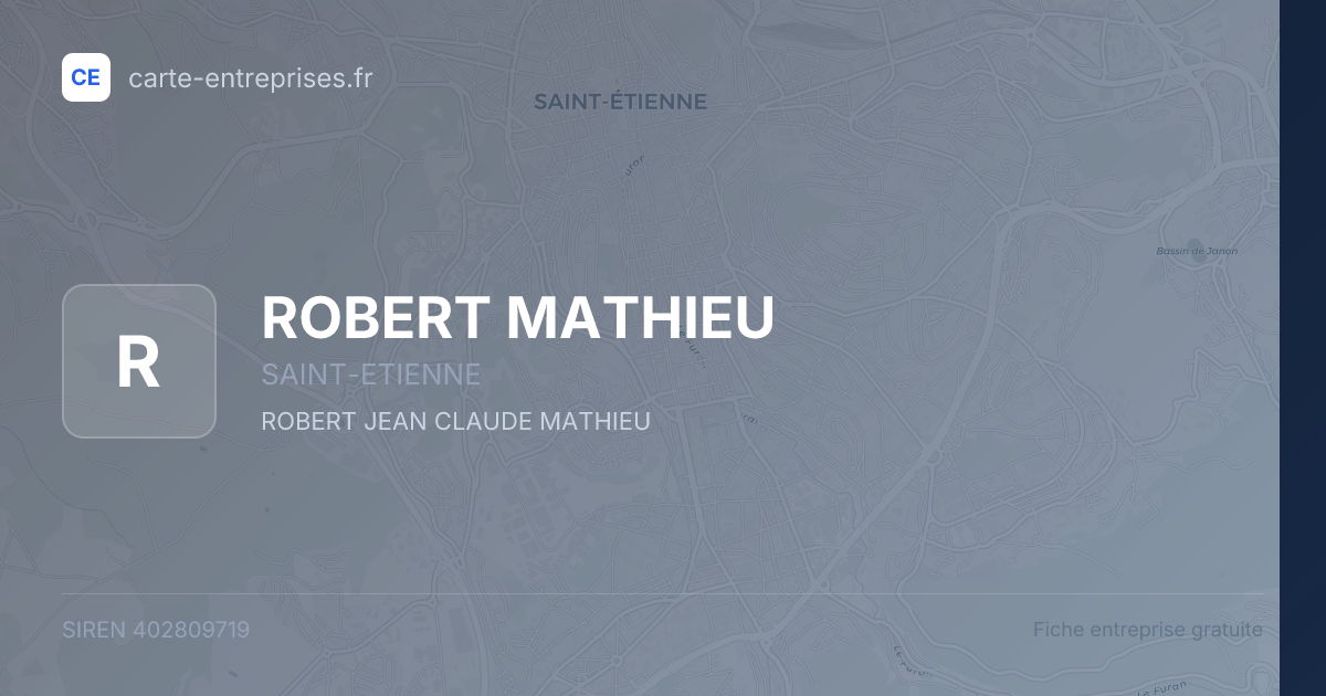ROBERT MATHIEU — 402809719 — fiche entreprise