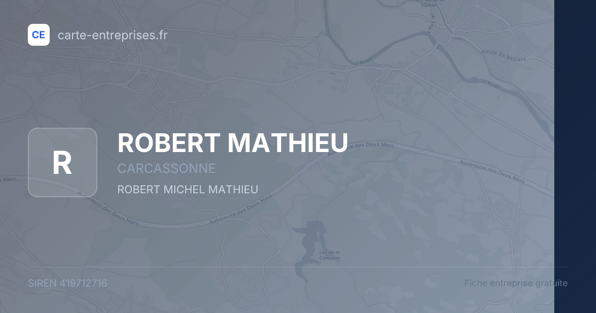 ROBERT MATHIEU — 419712716 — fiche entreprise