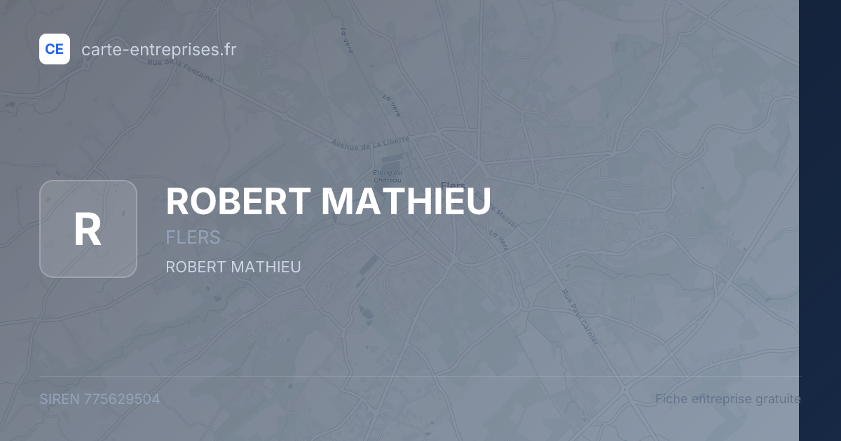 ROBERT MATHIEU — 775629504 — fiche entreprise