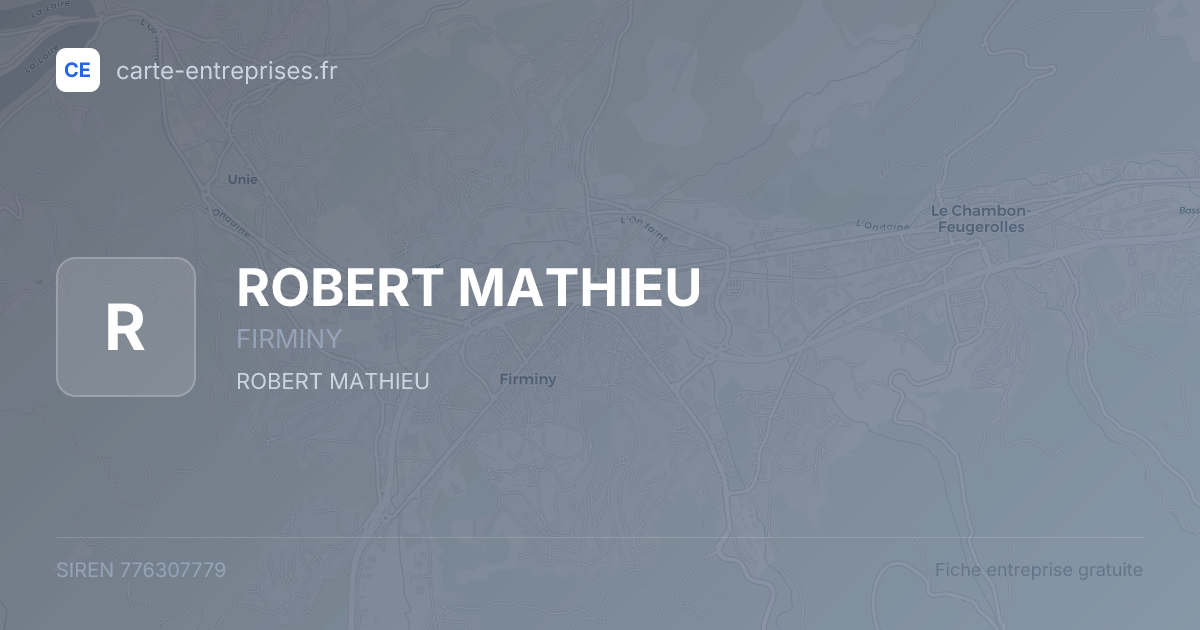 ROBERT MATHIEU — 776307779 — fiche entreprise