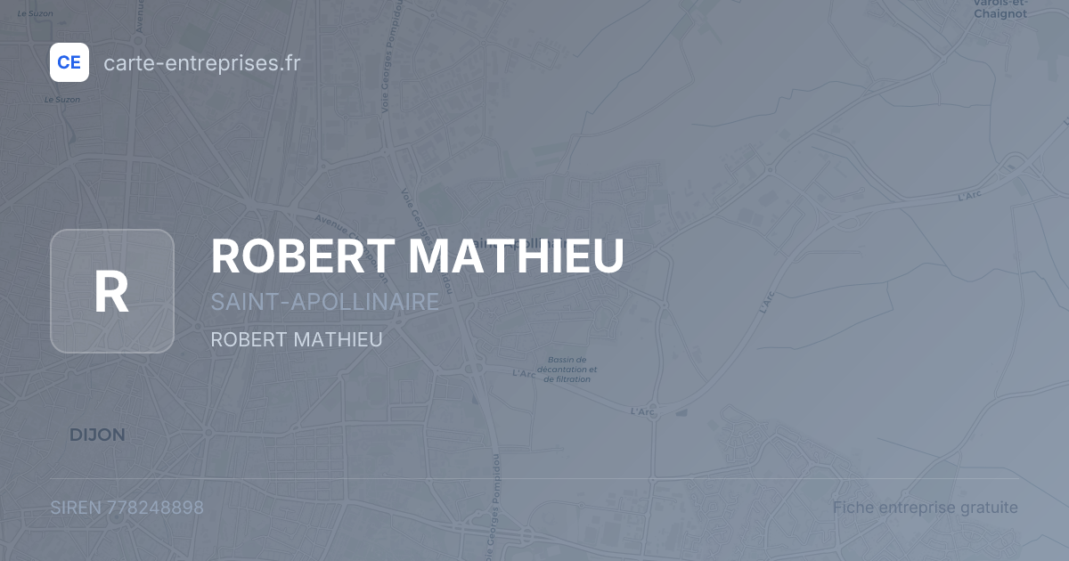 ROBERT MATHIEU — 778248898 — fiche entreprise