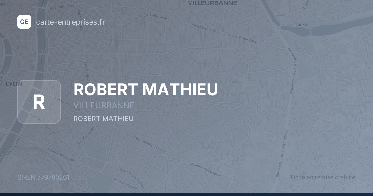 ROBERT MATHIEU — 779780261 — fiche entreprise