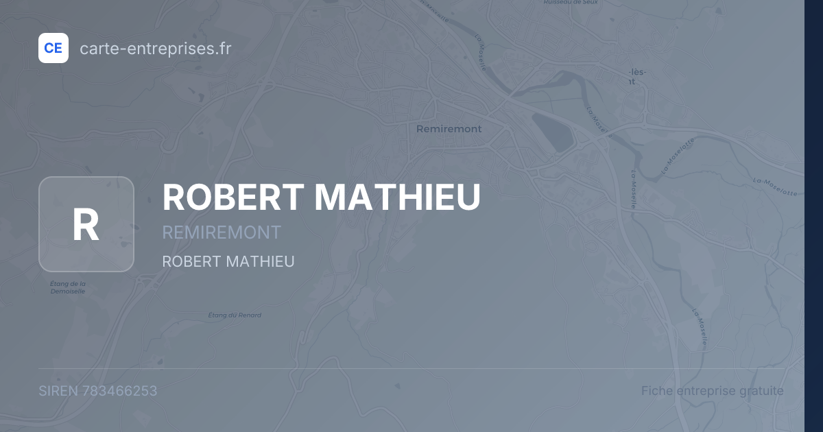 ROBERT MATHIEU — 783466253 — fiche entreprise