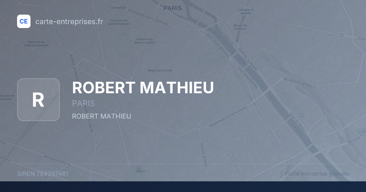 ROBERT MATHIEU — 784257461 — fiche entreprise