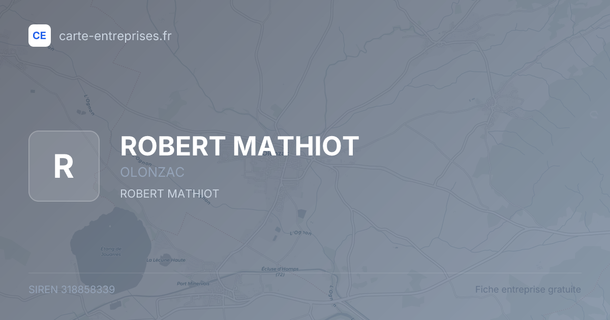 ROBERT MATHIOT — 318858339 — fiche entreprise