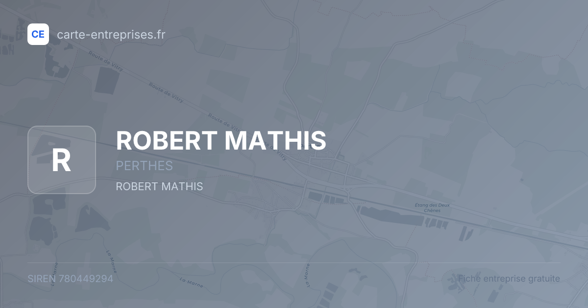 ROBERT MATHIS — 780449294 — fiche entreprise