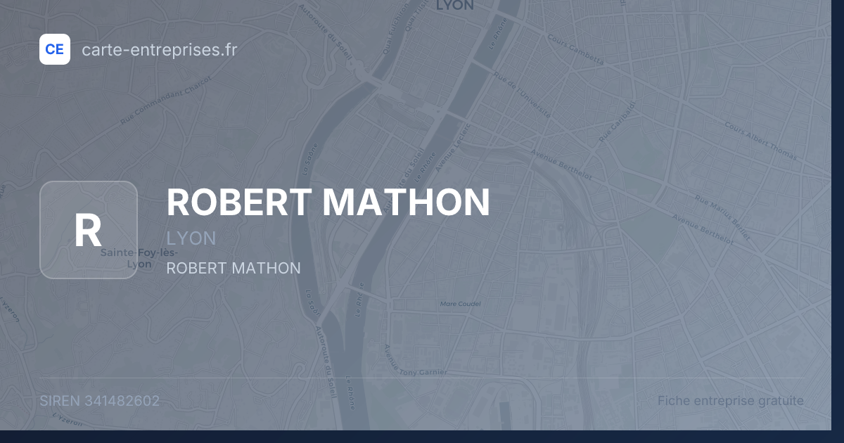 ROBERT MATHON — 341482602 — fiche entreprise
