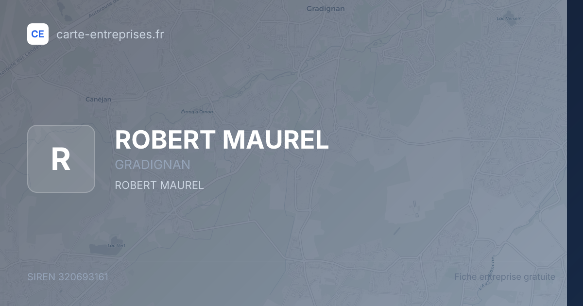 ROBERT MAUREL — 320693161 — fiche entreprise